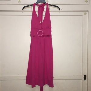 NWOT Derek Heart Pink Halter Cocktail Dress